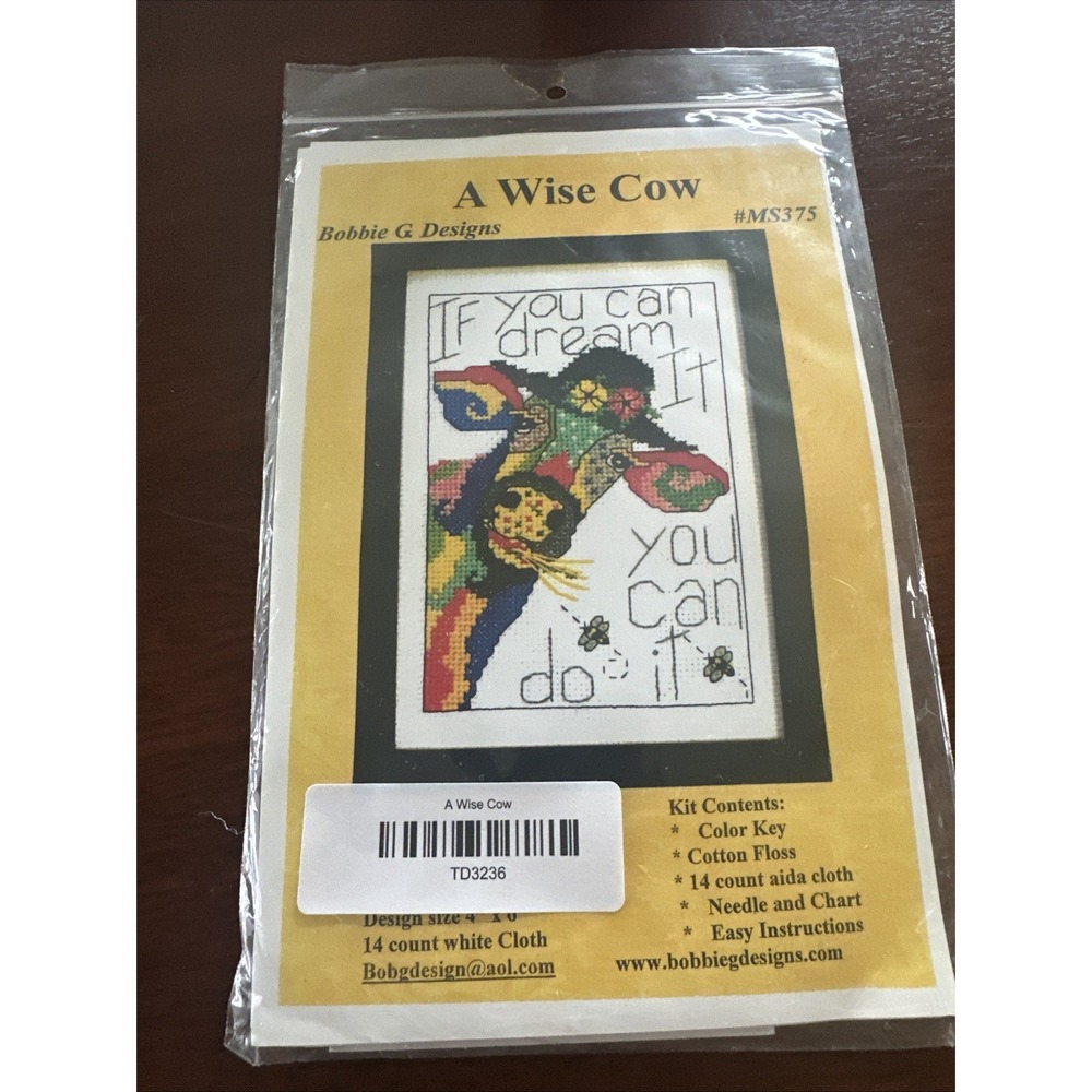 A‎ Wise Cow by Bobbie G. cross stitch Kit